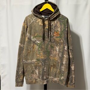 Real tree camouflage hoodie faded size large men’s